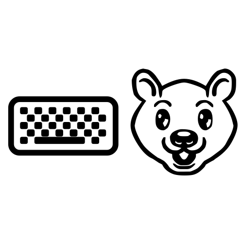 ⌨🐻 Emoji Domain black and white Symbola rendering